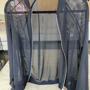 Mesh zip up see thru jacket